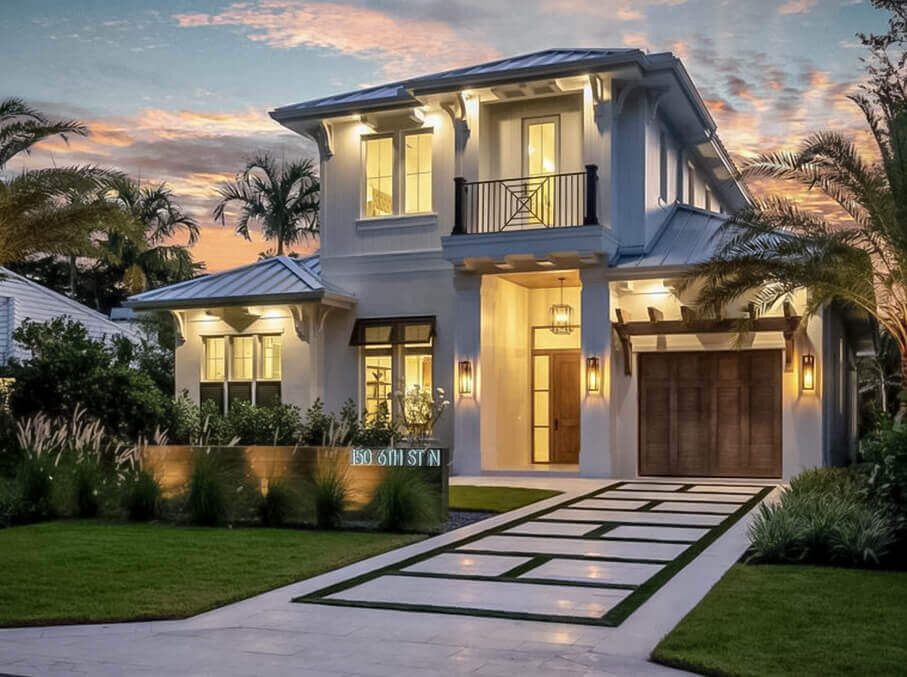 Outside view of a custom home - Kaye in the News - Kaye Lifestyle Homes