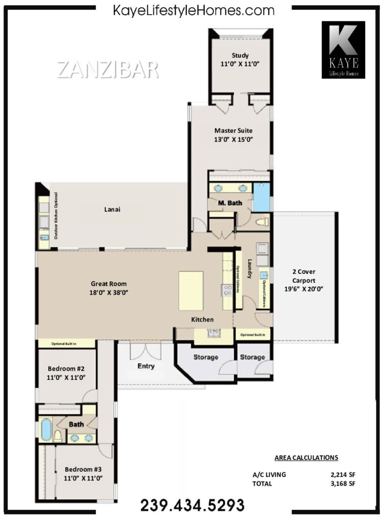 Zanzibar Floor plan